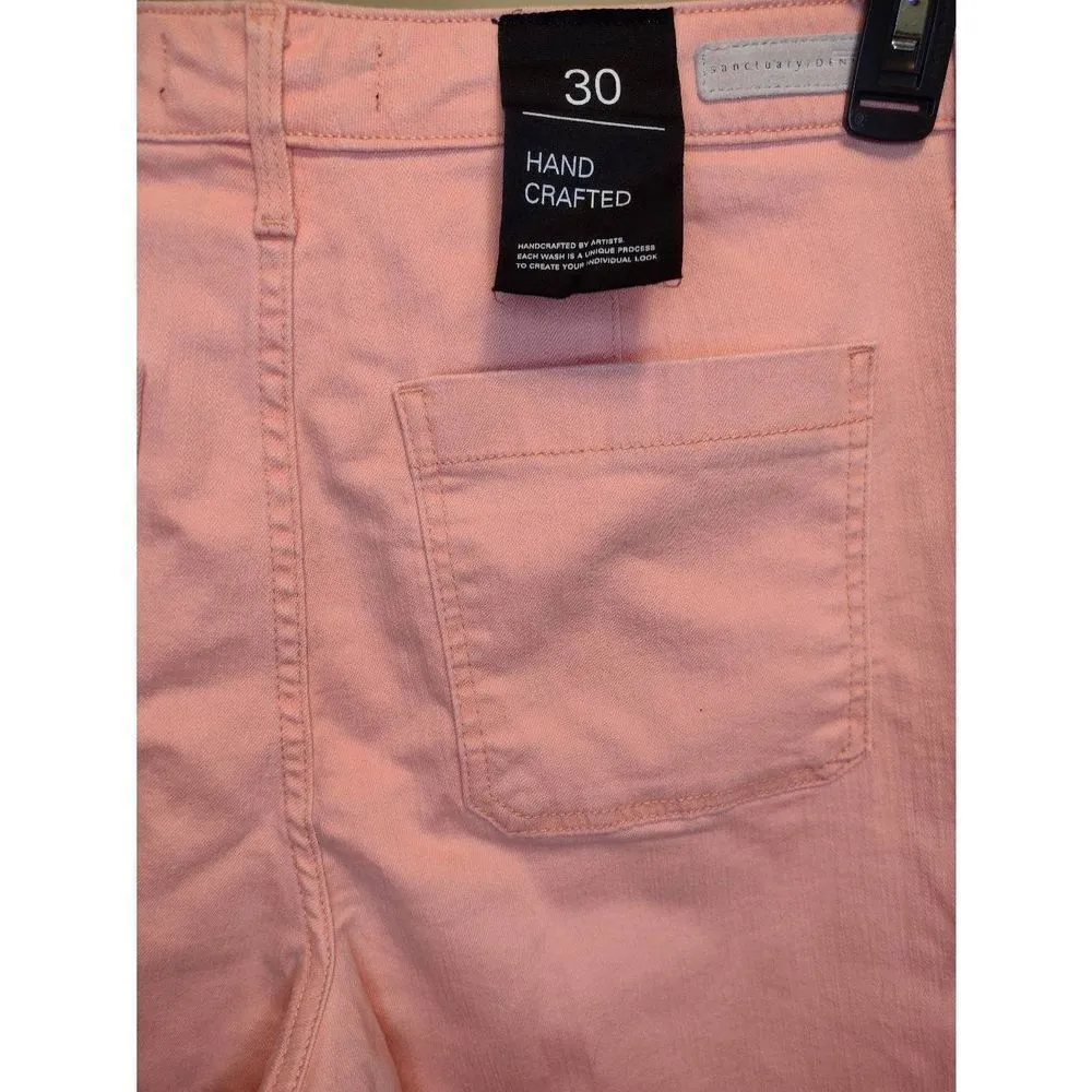 Sanctuary Denim Size 30 Papaya High Rise Wide Leg Crop Non Conformist - Image 3