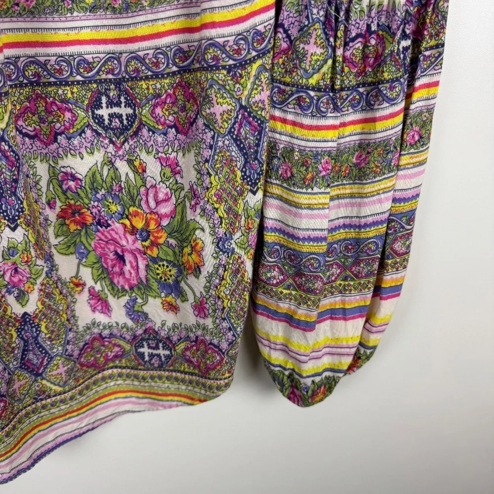 Maeve Anthropologie Ceresco Floral Blouse Sz‎ S Peasant Top Long Sleeve Bohemian - Image 5