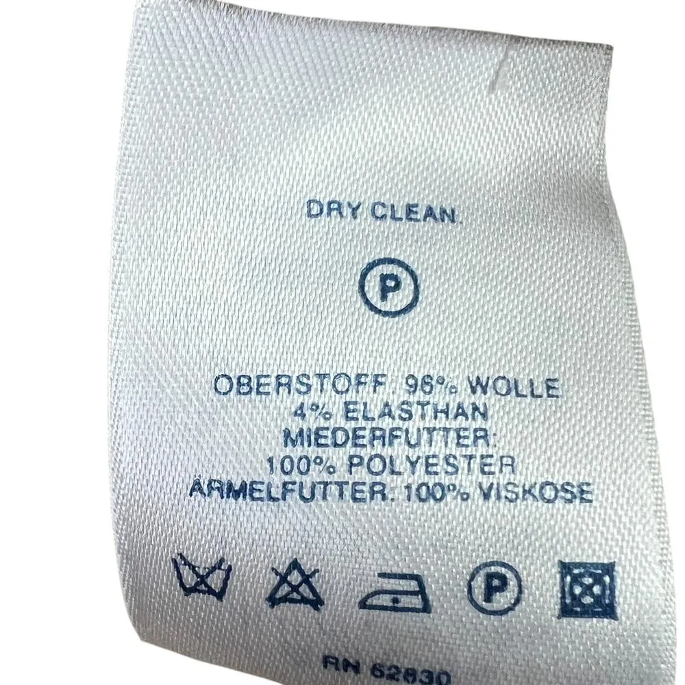 Lands' End Wool Blend One Button Blazer Jacket Womens 10 Single Breasted Tan - Image 11