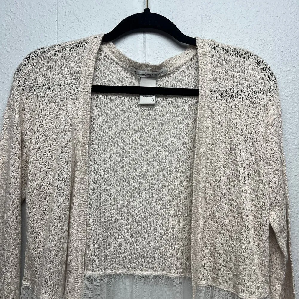American Rag Fairy Ethereal Bohemian Cottage Prairie Twee Womens Cardigan Small - Image 3