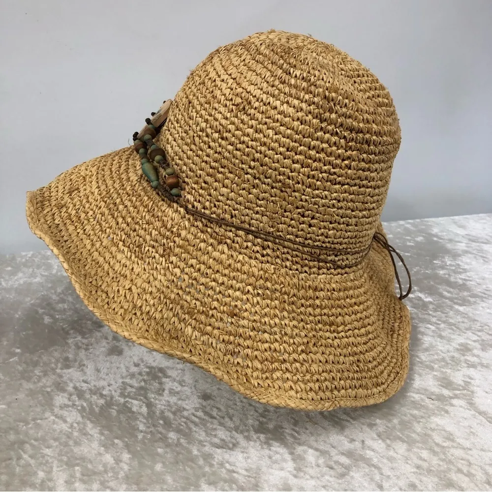 Silverado straw floppy western cowgirl cowboy hat size s/m - Image 4