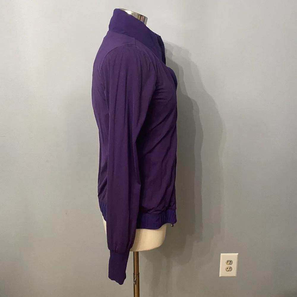 Lululemon Zip Jacket Ruching Thumb Hole Emblem Size 4 Purple - Image 8