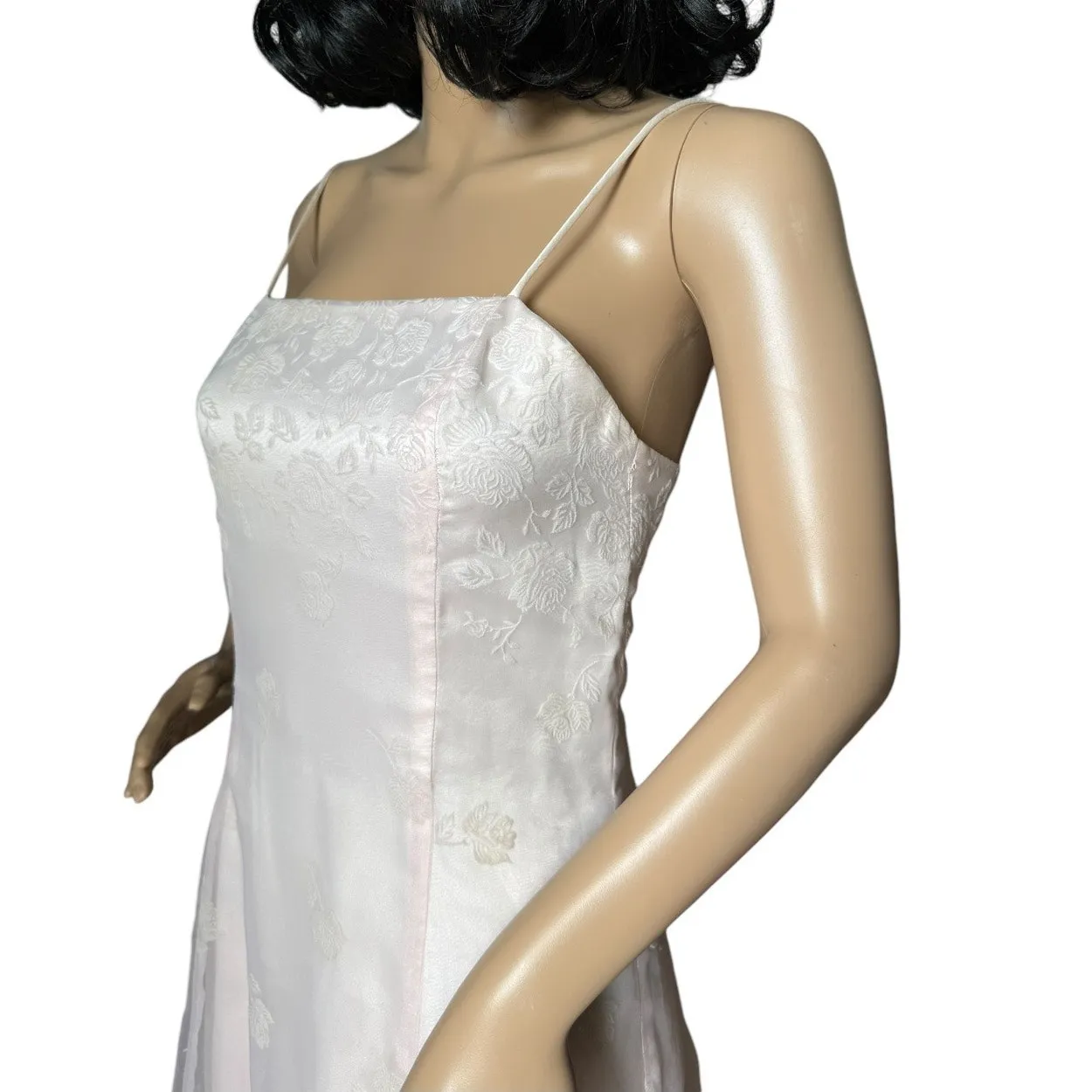 Jessica McClintock Gunne Sax Millennium 2000 pink Floral Gown Size small - Image 8