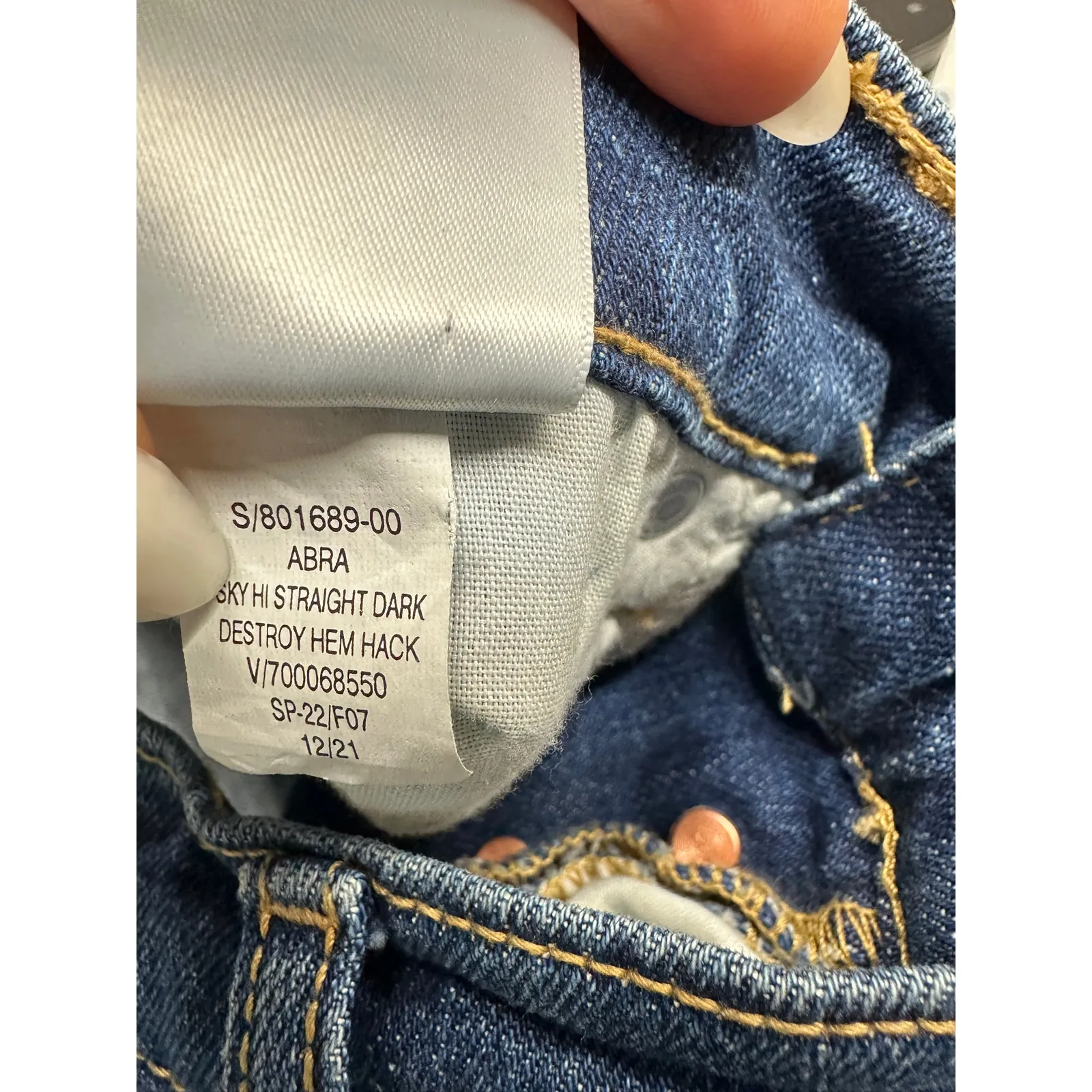 Old Navy Extra High Rise sky-Hi Straight Denim Jeans Women size 10 Cotton - Image 9