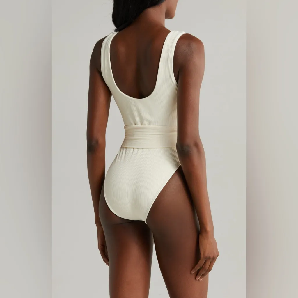 MONTCE SWIM Kim One Piece Swimsuit, Cream Rib, Large , BRAND NEW WITH TAG, $218 - Image 5