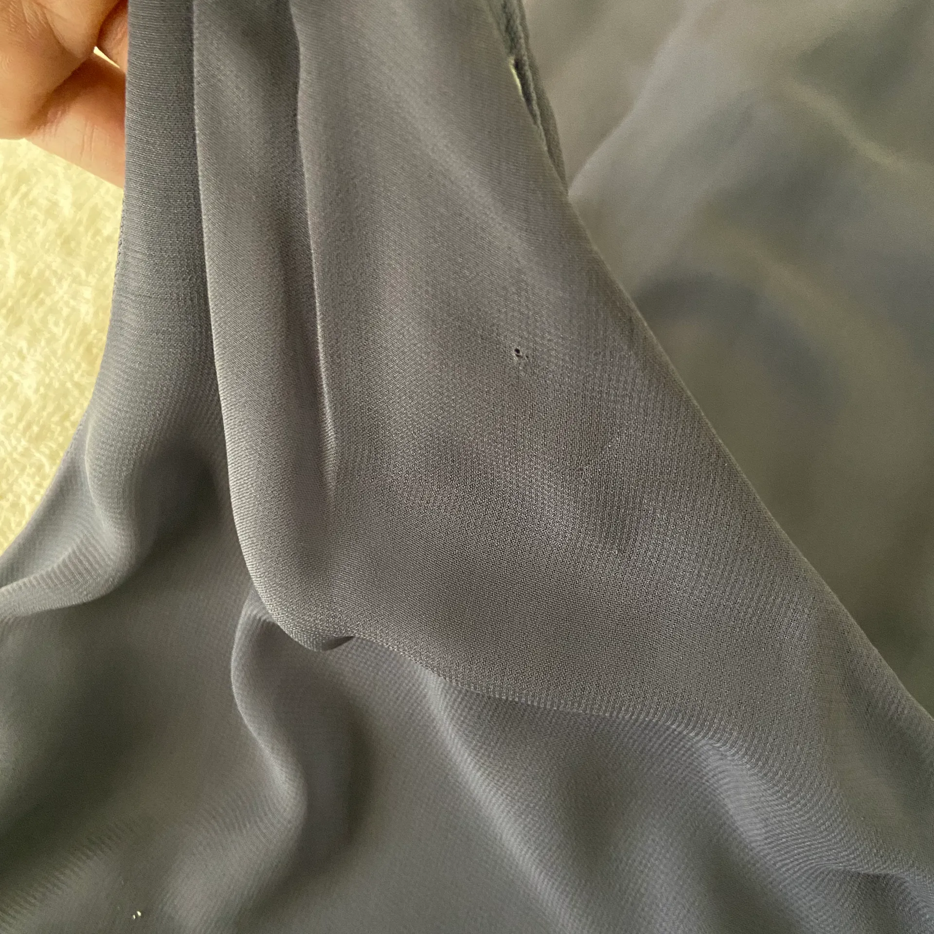 Dress Size 8 Gray One Shoulder Chiffon Drape Gown - Image 10