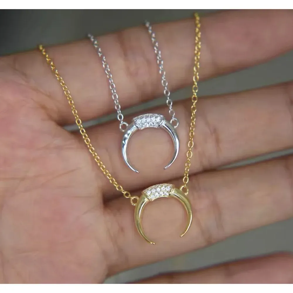 NEW Women's Gold-Plated Crescent Moon Horn‎ Necklace Size 16 + 2” - Image 11