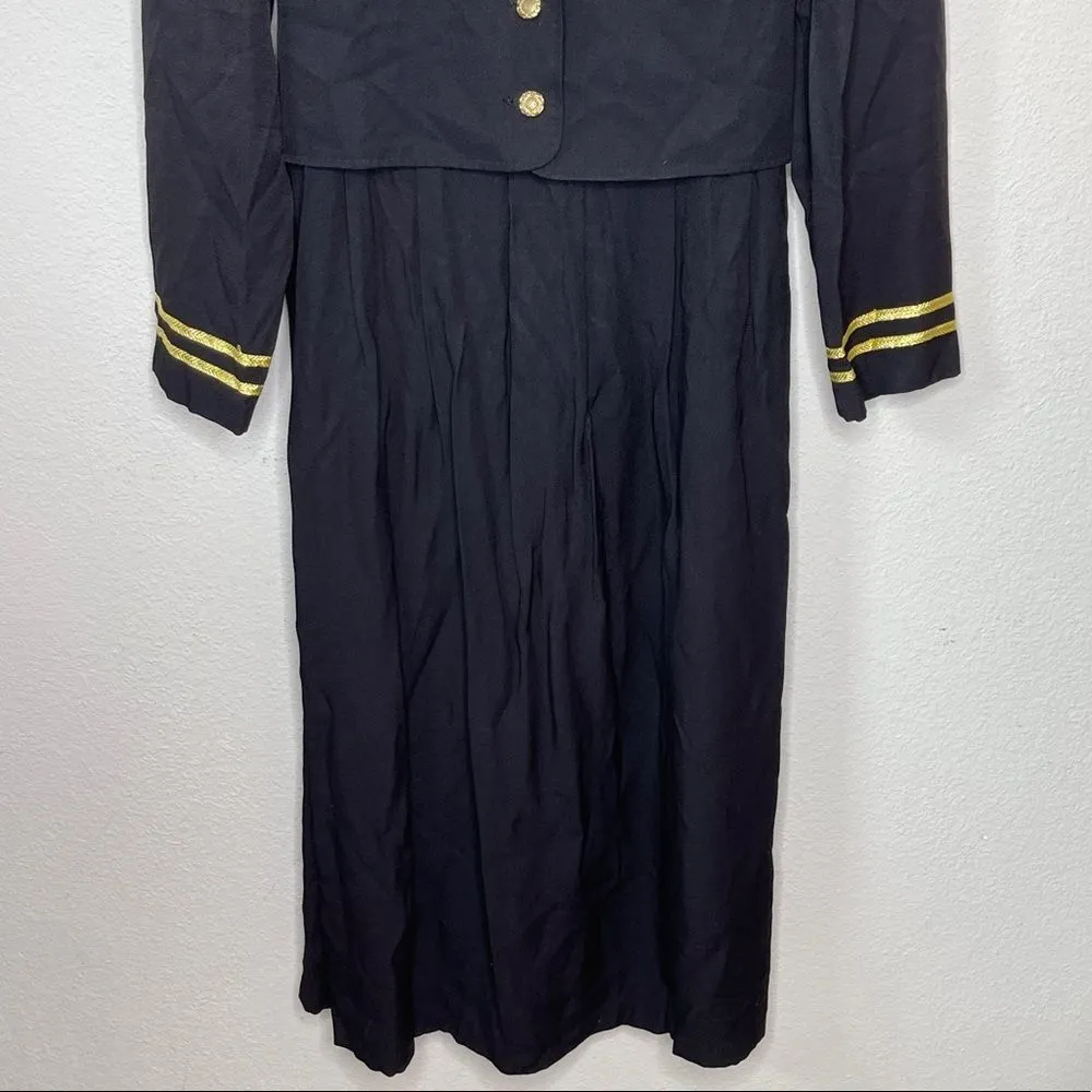 Vintage J.B.S. Ltd. Nautical Dress Gold Size 16 - Image 4
