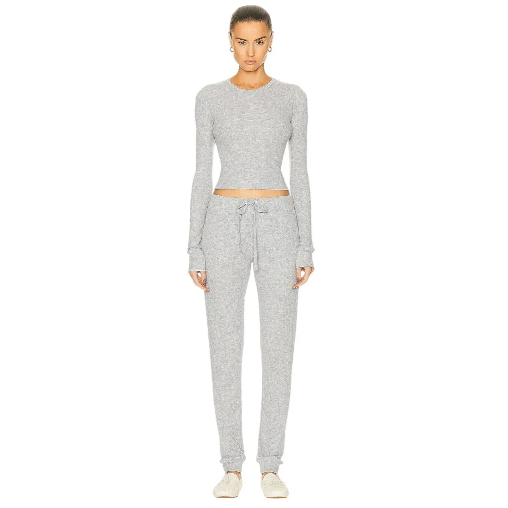 Eterne Fitted Crewneck Long Sleeve T - Image 4