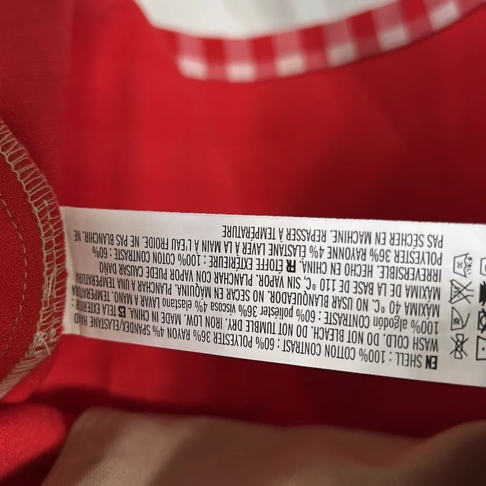 Anthropologie English Gingham Cropped Jacket(Size Medium) Tan - Image 9