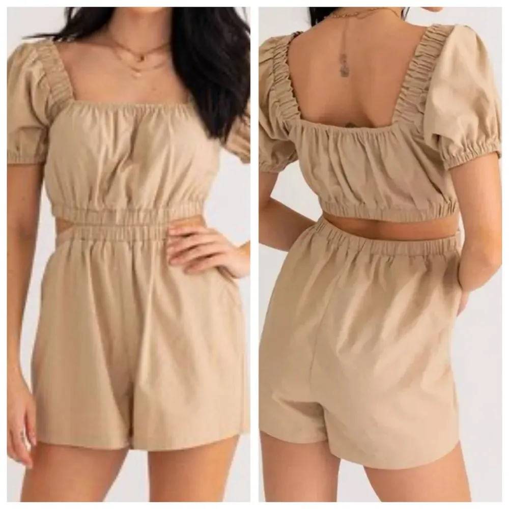 Easy For You To Say Romper in Brown - Image 9