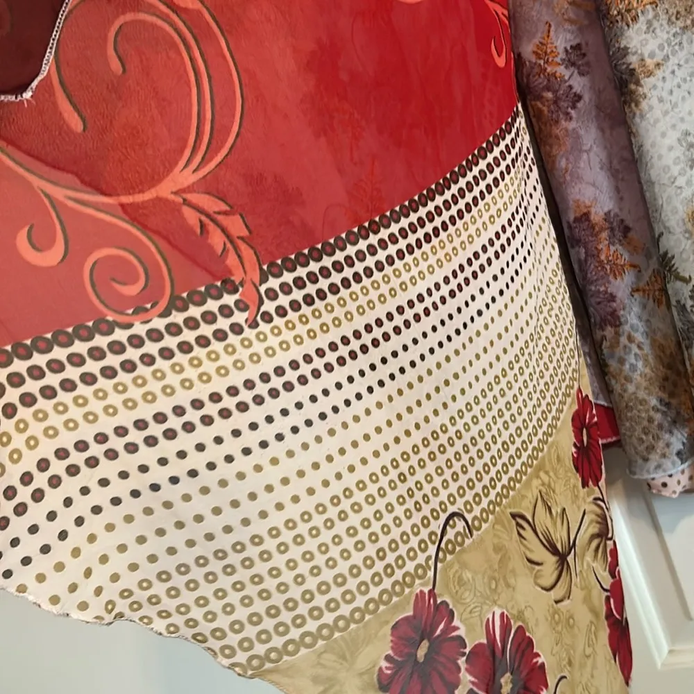 Beautiful layered multi print hi/low wrap skirt Free Size Size undefined - Image 4