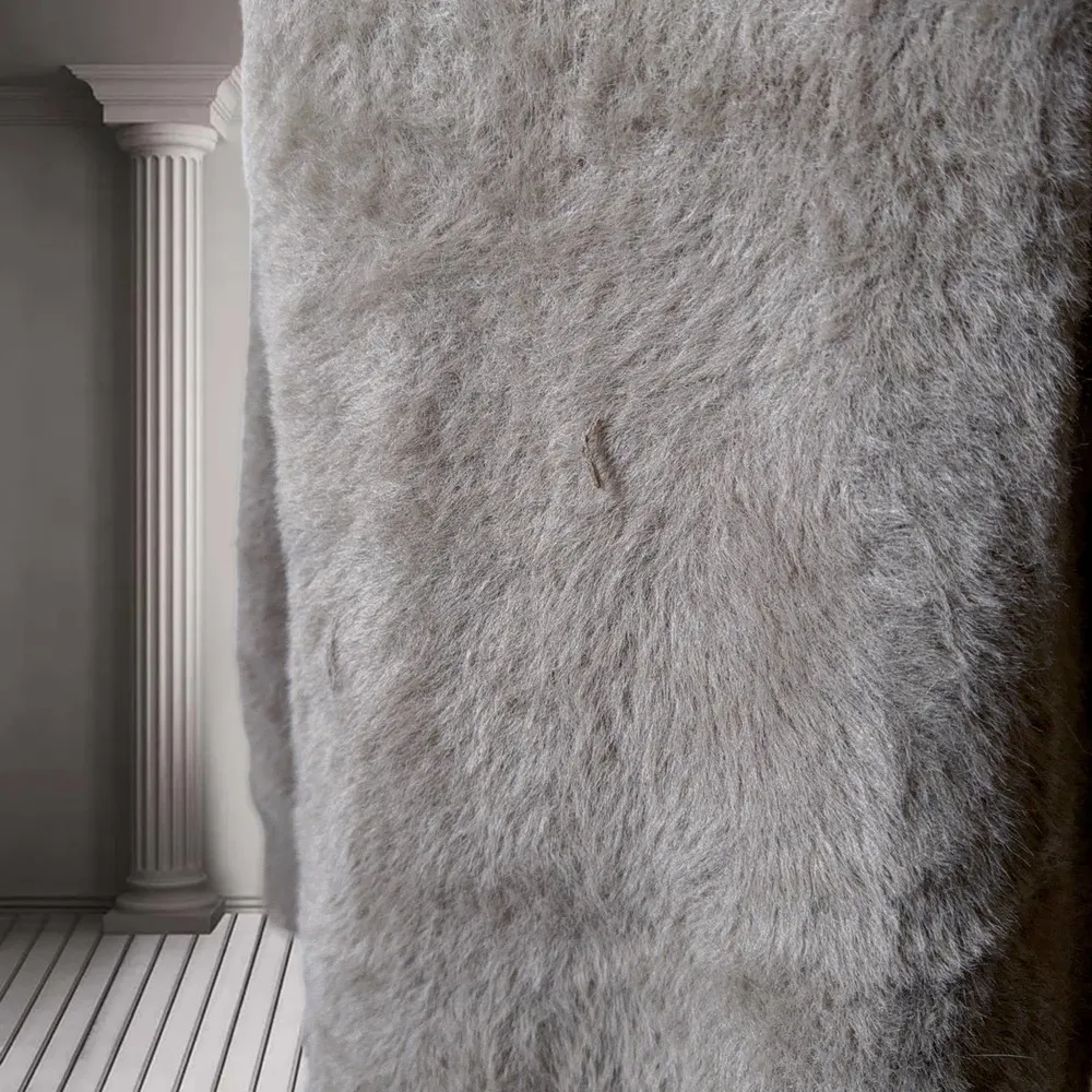 Women's ZARA Faux Fur Sweater (Brown Taupe M) - Image 5