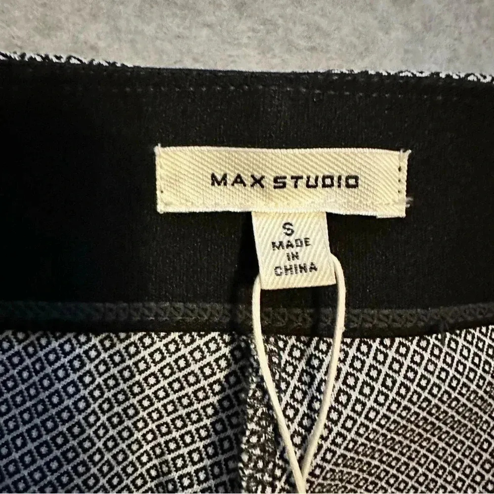 NWT Max Studio Women's Double Knit Slim Trouser houndstooth size S - Image 8