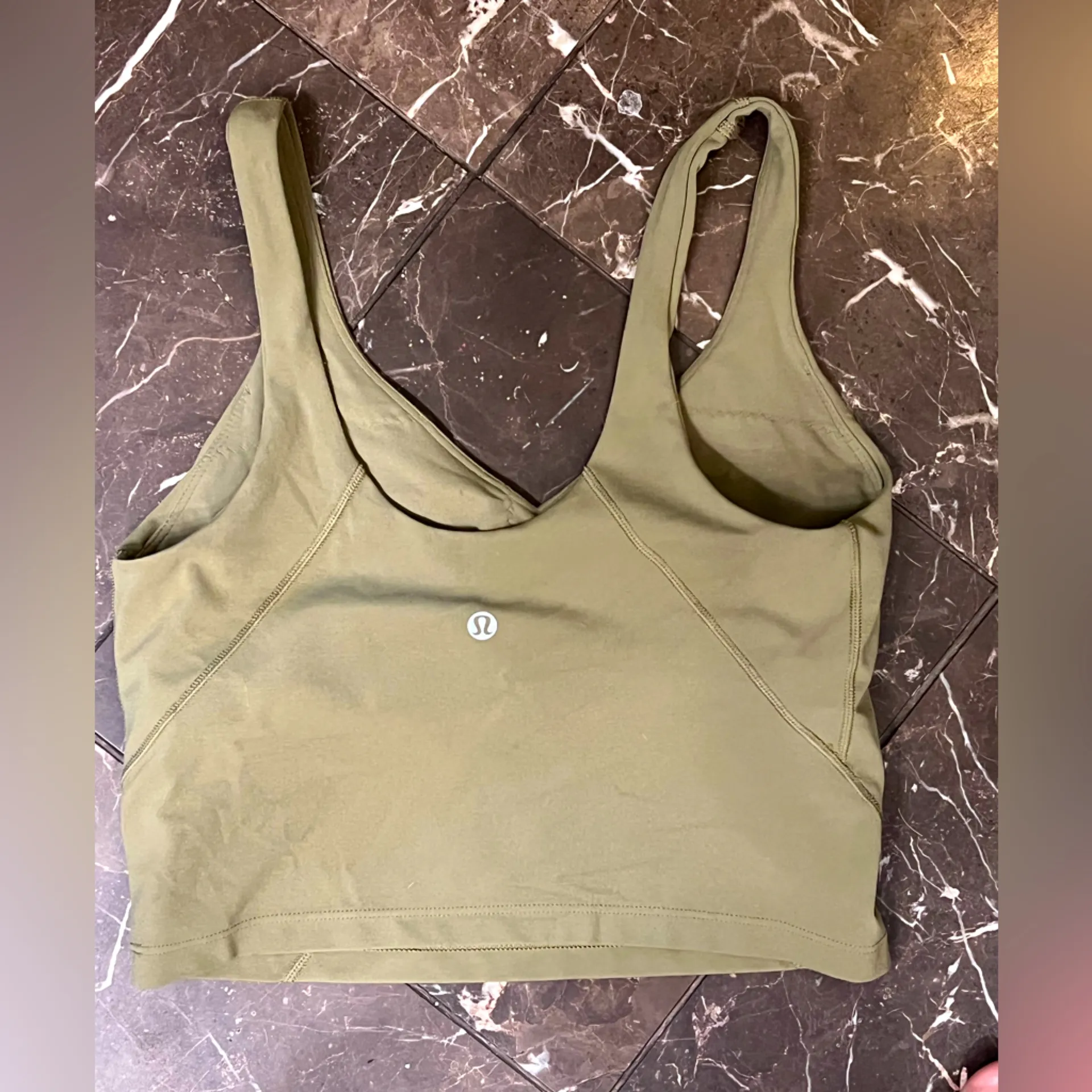 EUC Olive green lululemon align tank top 8 - Image 3