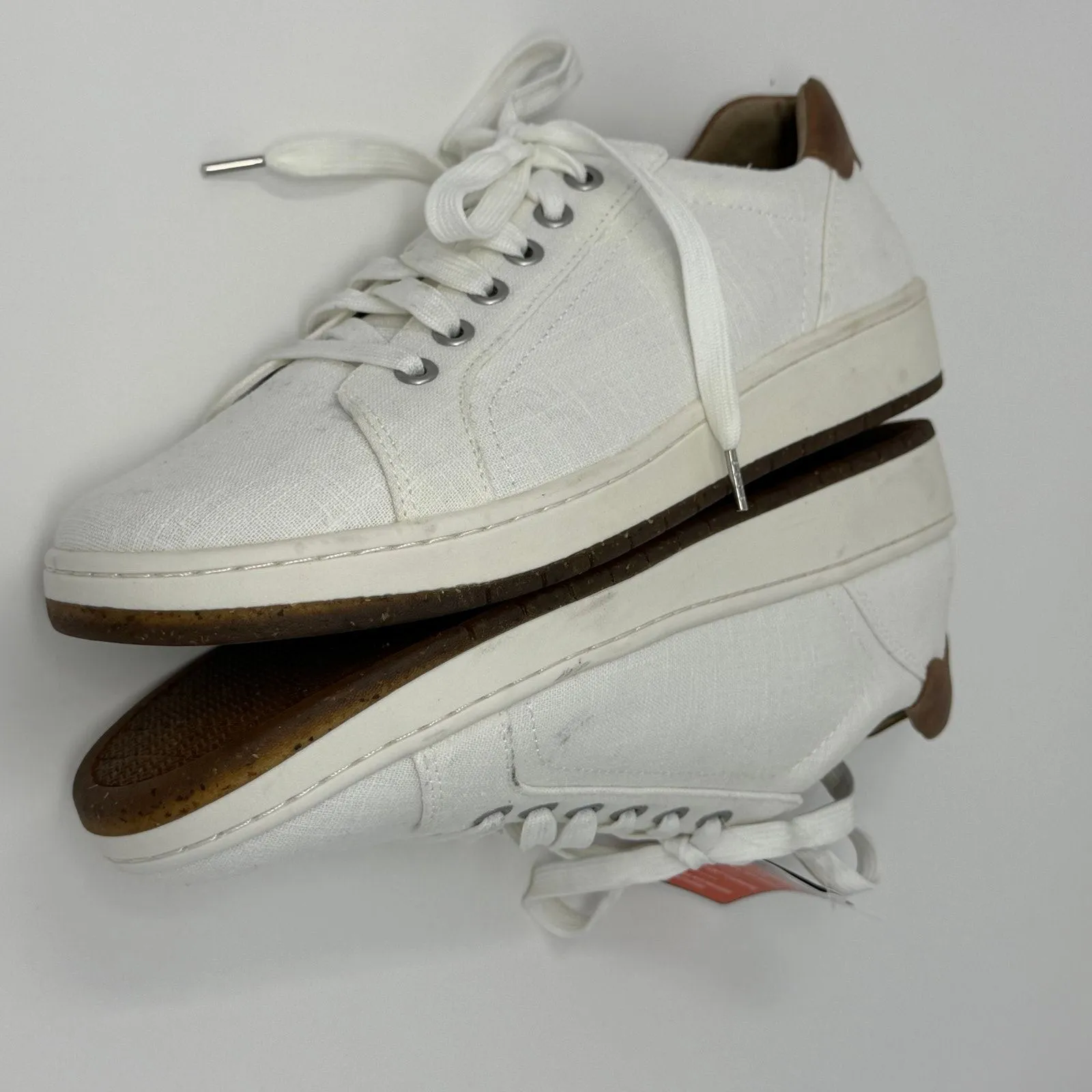 Aetrex Renee Lace-Up White EU 40 US 9 9.5 Support Canvas Sneakers Orthotic New - Image 5