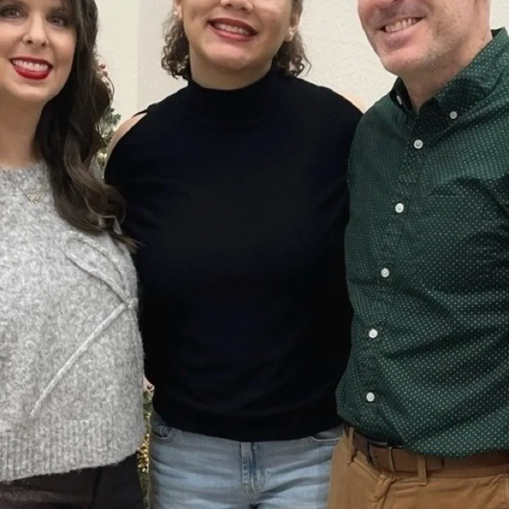 Devotion by Cyrus Dolman Cold Shoulder Black Sweater Mockneck Ribbed Trim M - Image 3