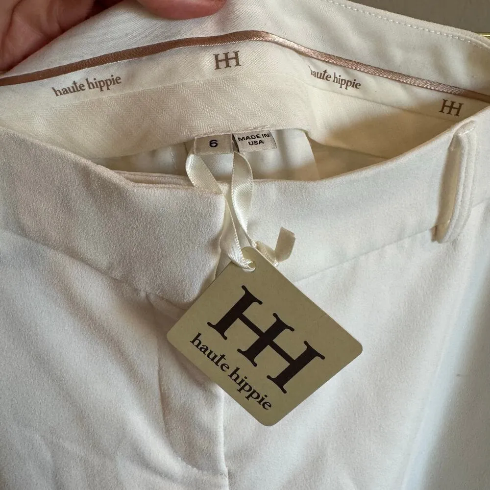 Haute Hippie White Crop Trousers Size 6 NWT – Retail $465 - Image 6