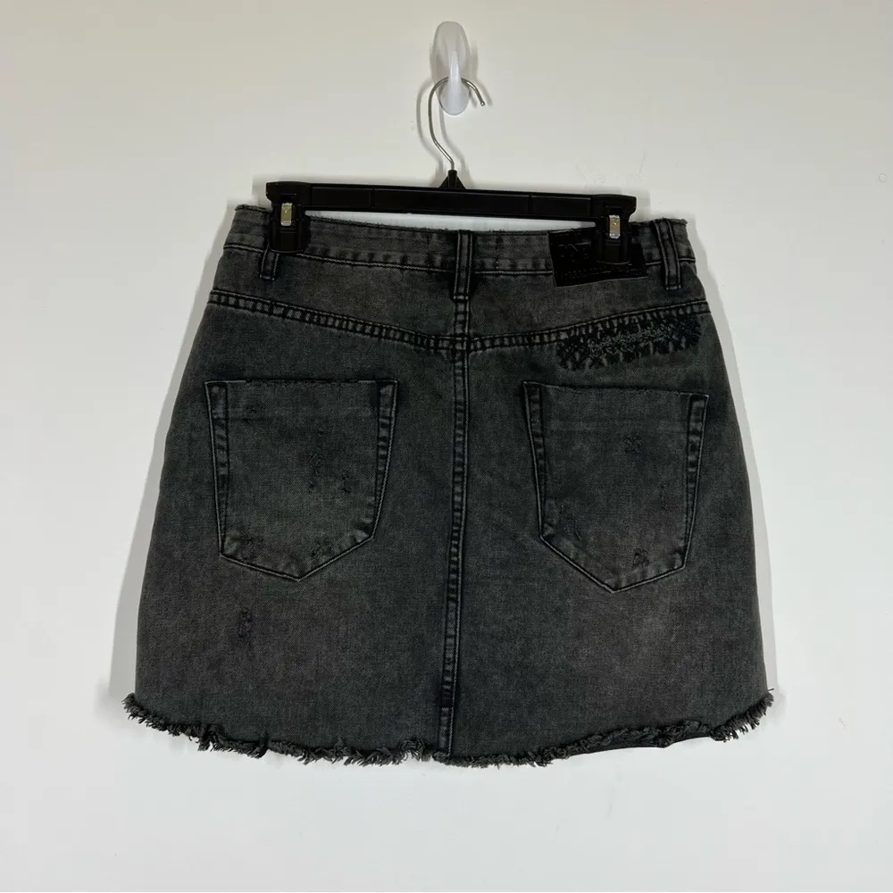 NWOT One Teaspoon Denim Jean Mini Skirt Size 30 - Image 3