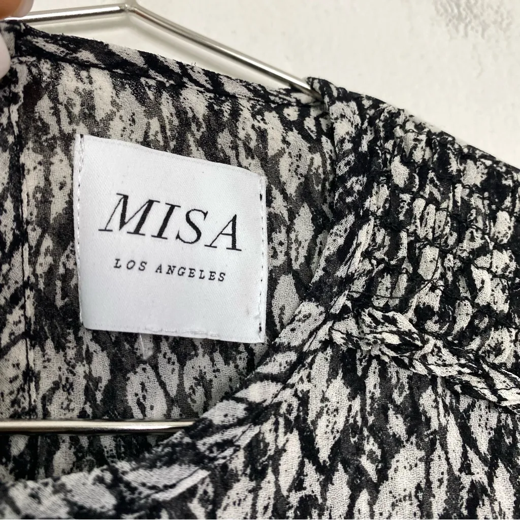 Misa Los Angeles Sophia Asymmetrical Ruffle Smocked Midi Dress - Image 6