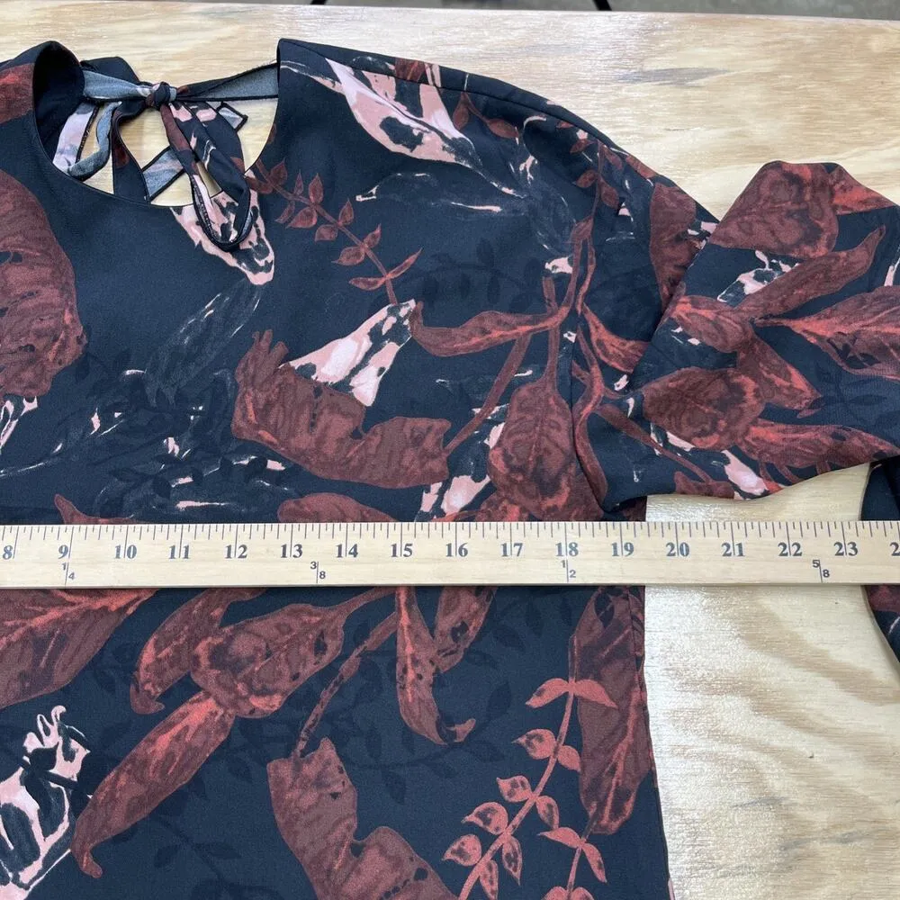 Aritzia Wilfred Charpont Shift Mini Dress Women XS Floral Dark Romantic - Image 12