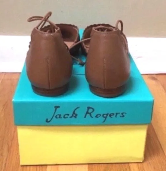 Jack Rogers Leather d’Orsay Ankle Tie Flats - Image 6