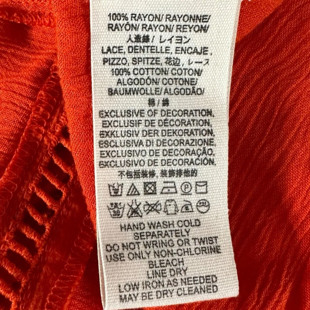 Free People Bohemian Folklore 70s Bali Embroidered Midi Dress Kimono Red Small - Image 13