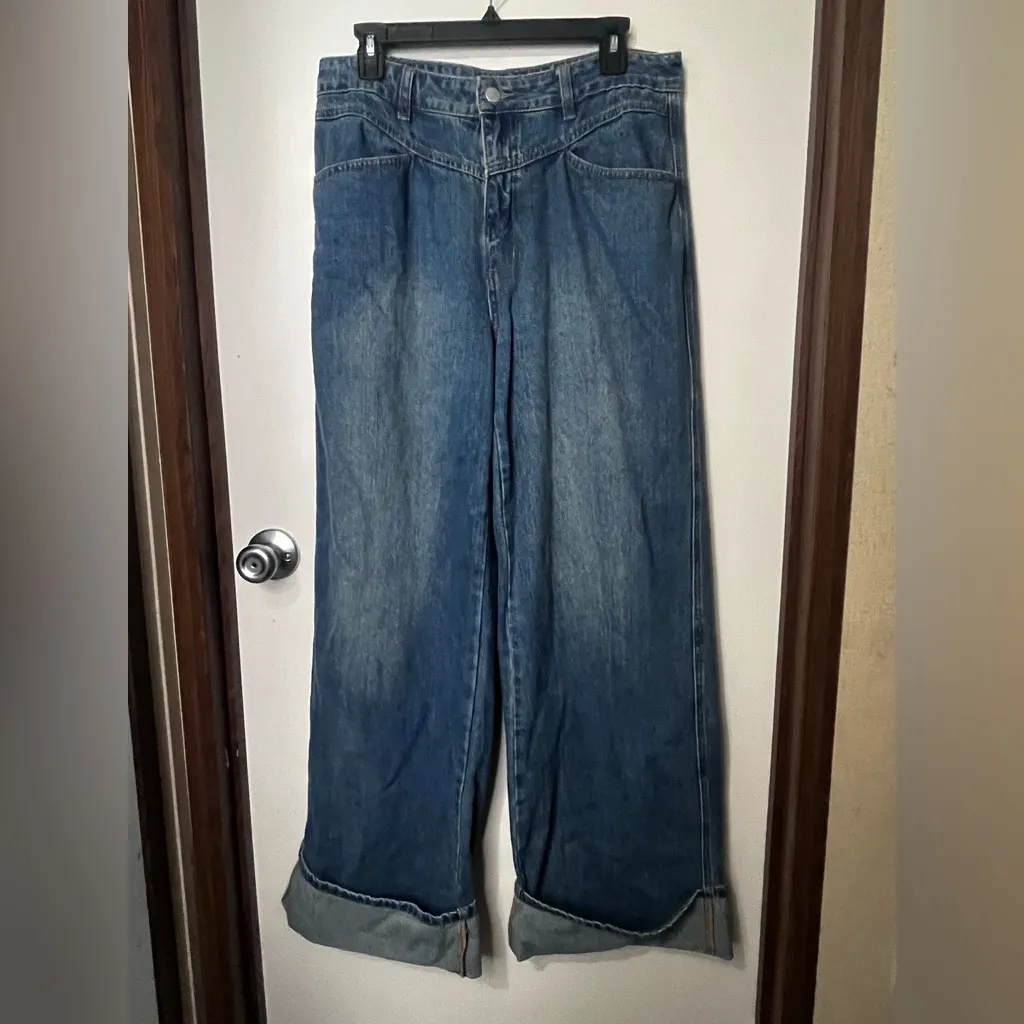 Cider  Classic Blue Wide-Leg Jeans L - Image 2