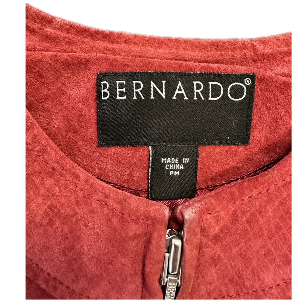 Bernardo Women's Red Suede Genuine Leather Jacket SZ-PM - Image 5
