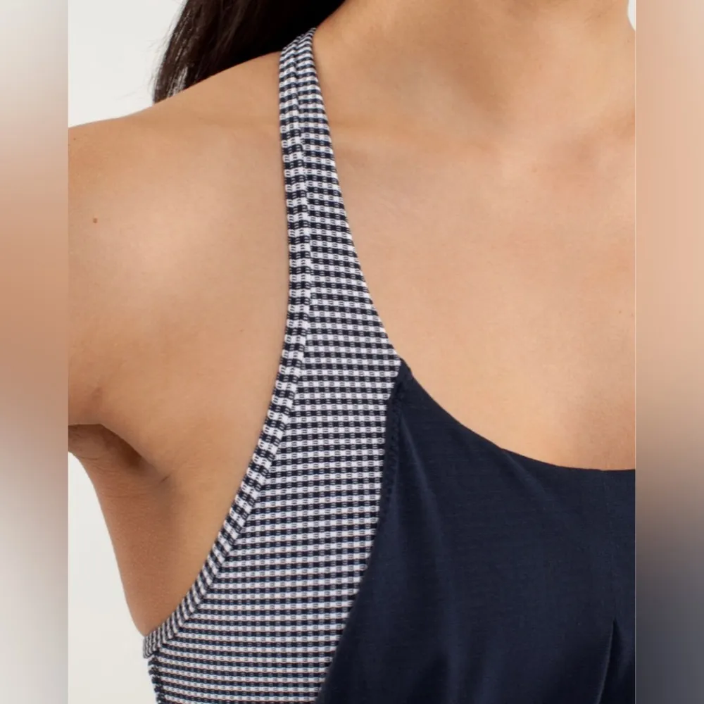 Lululemon Athletica Practice Freely Tank in Inkwell gingham women’s size 6 - Image 4