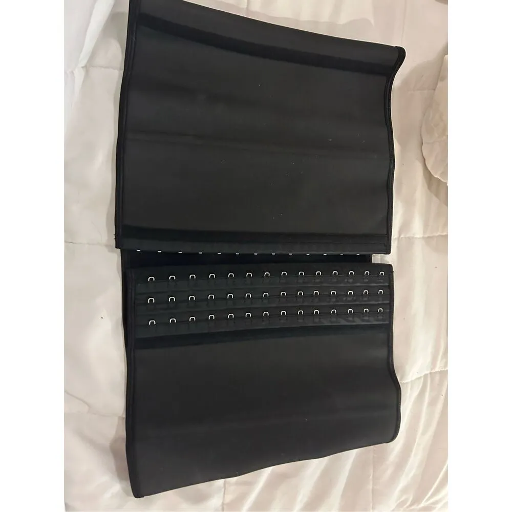 NEW Underbust Latex Girdle Waist Trainer Corsets Body 3X Black Size undefined - Image 4