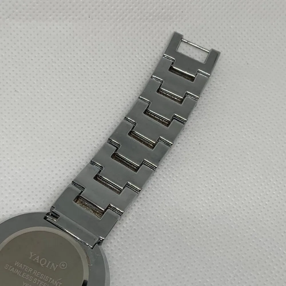 Yaqin women watch quartz analog two tone 32mm rhinestones size 7” running - Image 7