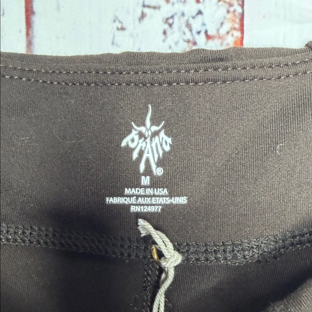 Prana Brown Shorts with Coral Accents Size M - Image 2