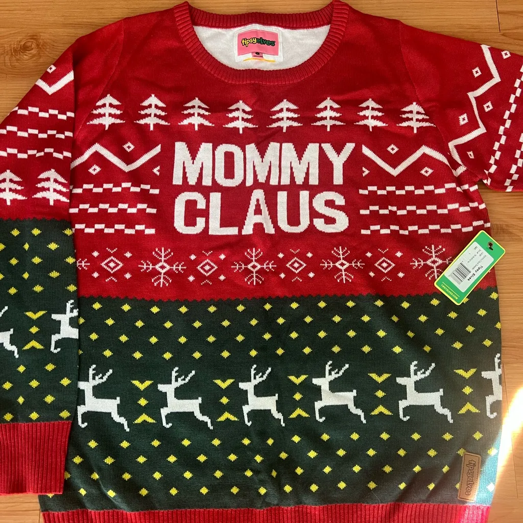 TIPSY ELVES MOMMY CLAUS UGLY CHRISTMAS SWEATER - Image 2