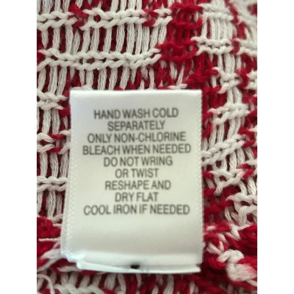 Y2K Breckenridge Petite Red Fair Isle Zip Cardigan Sweater – PL - Image 8