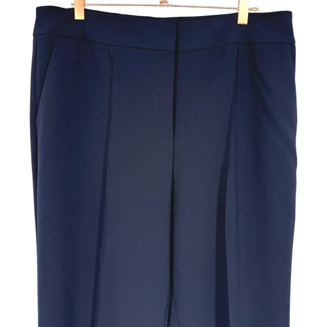 Talbots Women's Navy Blue Wide Leg Dress Pants Size 16 Career Office Minimalist - Image 6