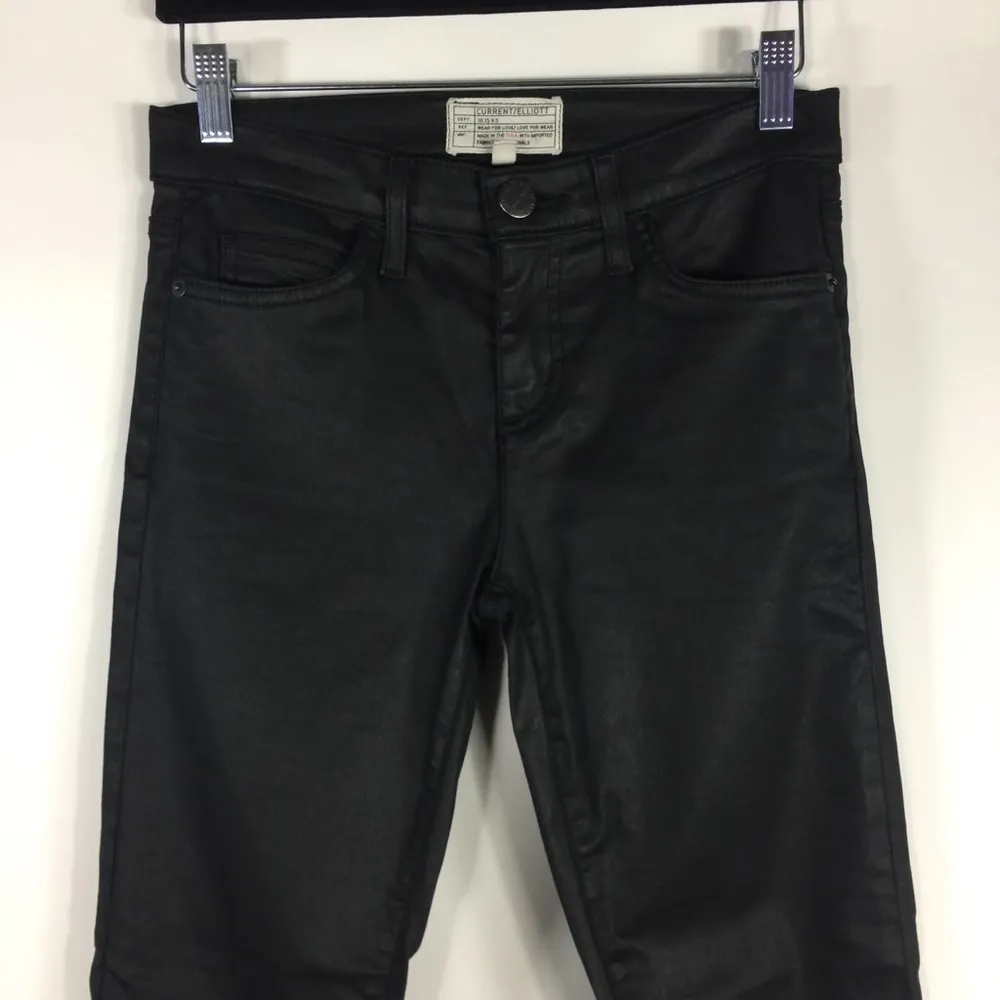 Current/Elliot The Stiletto Skinny in Black Coated - Image 8