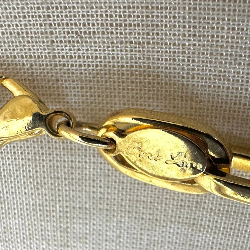 Vintage Park Lane Faux Pearl & Black Enamel Statement Necklace - Image 5