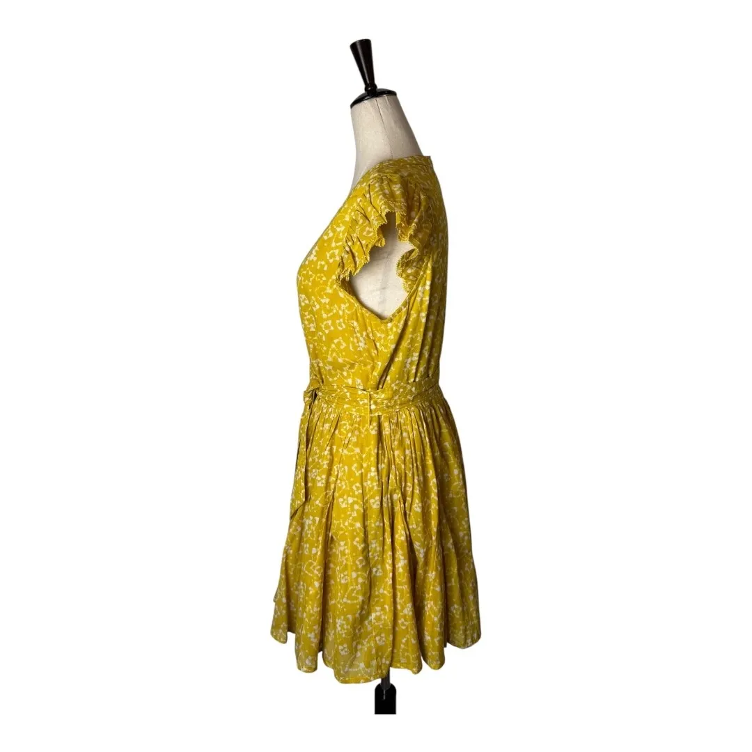 Cleobella Dress‎ Women Small Yellow Cassia Floral Organic Cotton Zia Mini Boho - Image 7