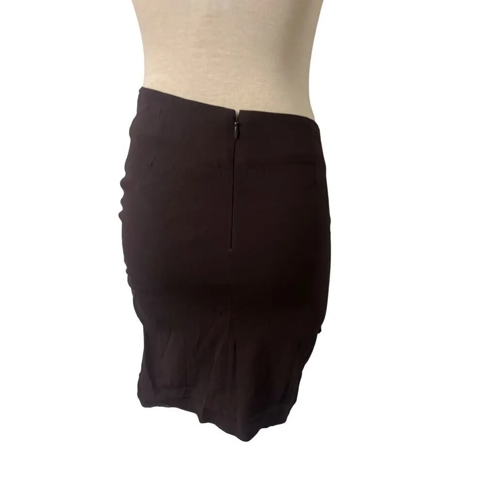 Blumarine Tie Mini Skirt in Testa Di Moro Brown 36 New Womens Ruffle Mini Size undefined - Image 8