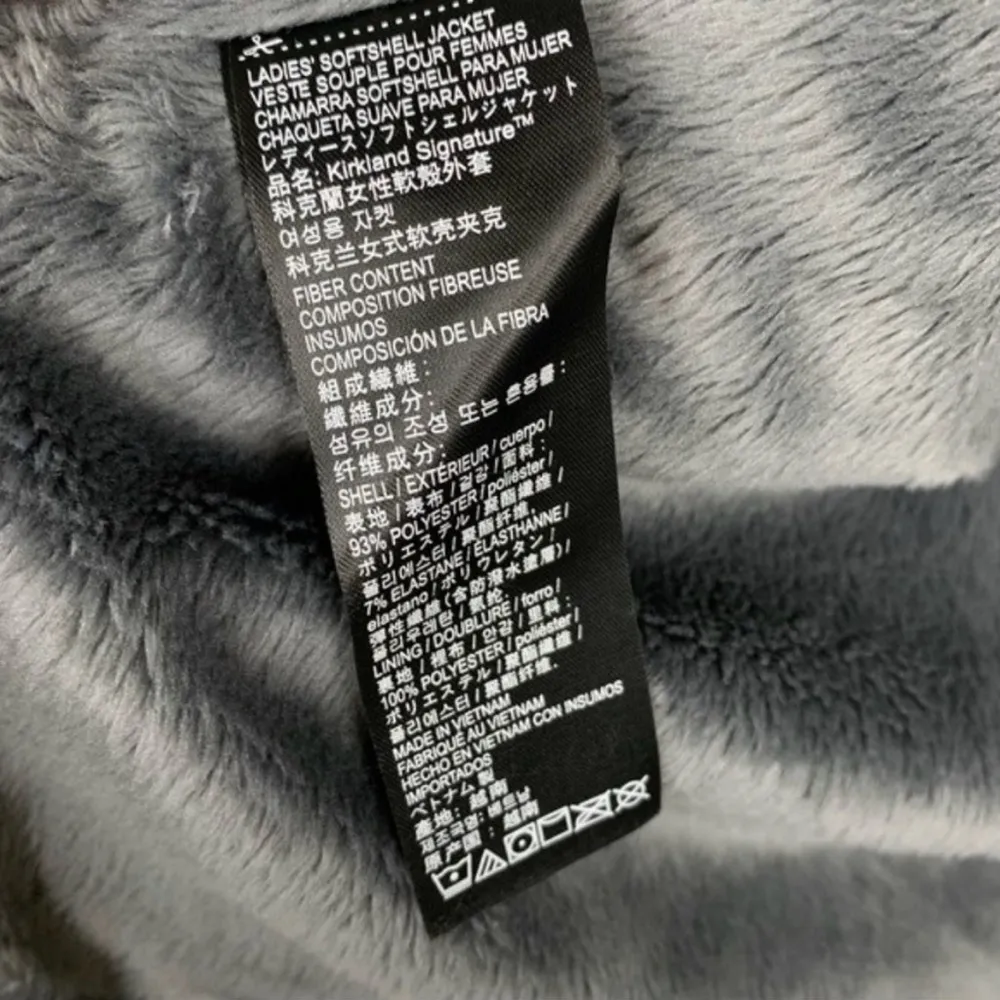 Fur Lined Soft-Shell Jacket Grey Heather, Kirkland Size XS New with Tag - Image 8