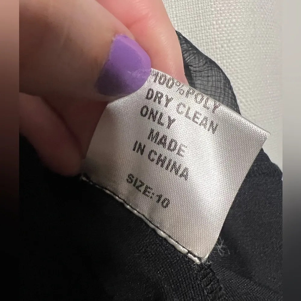 Tadashi Black Silk Layered Dress 10 - Image 9