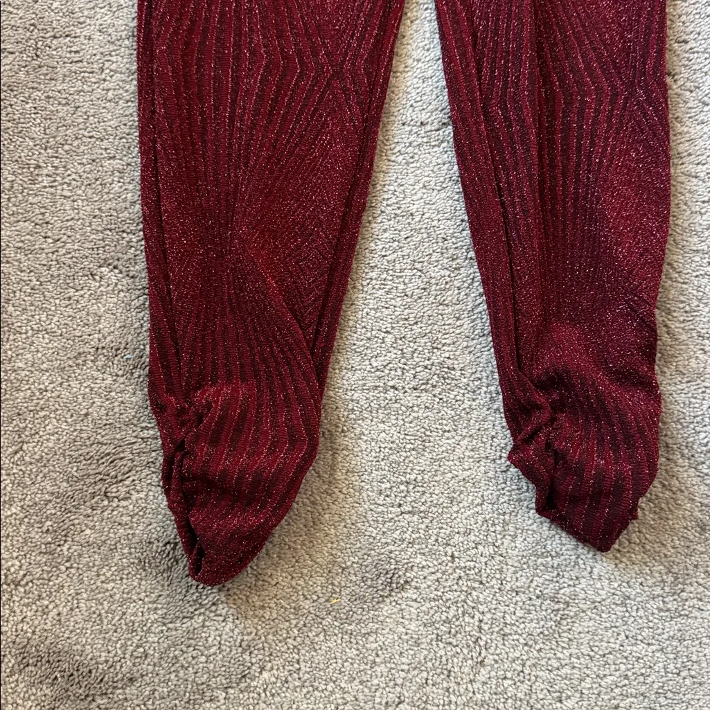 Trixxi Clothing Company Maroon Sparkle Jumpsuit SIZE L - Image 3