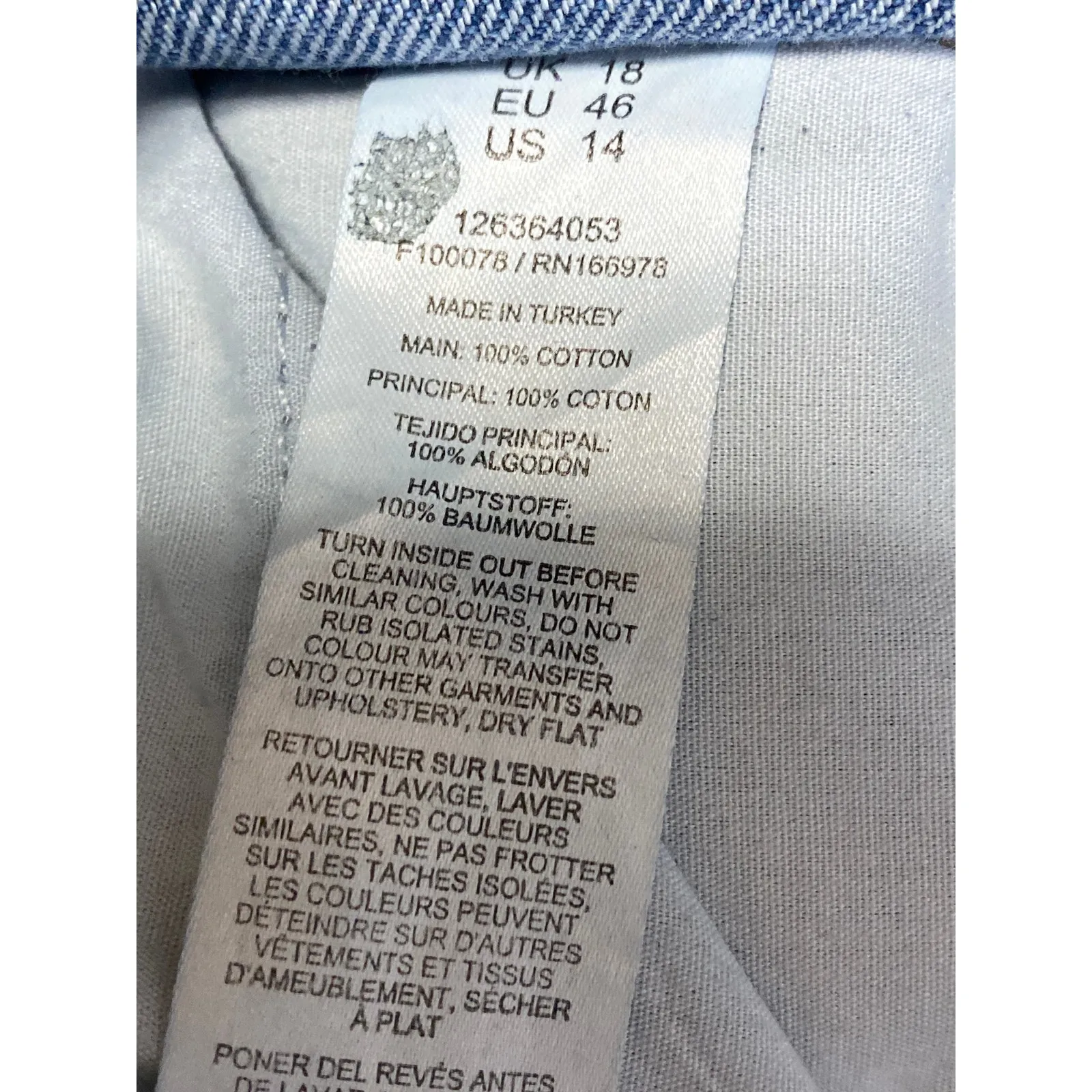 ASOS Women's Blue High Waisted Medium Wash Straight Leg Denim Jeans Size 14 - Image 4