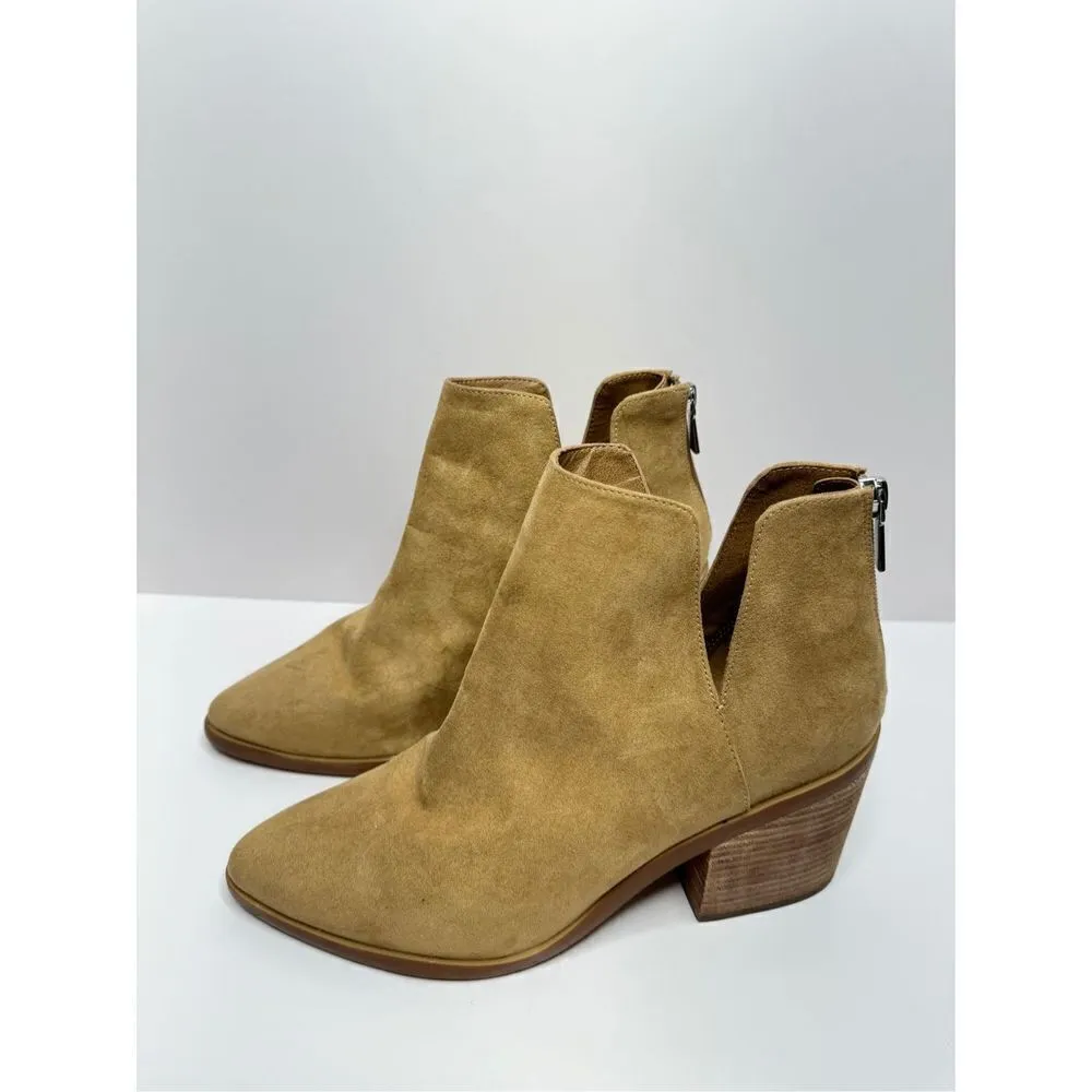 BP Boots Womens‎ Size 9.5 Taupe Block Heel Cut Out Western Ankle Zip Booties - Image 3