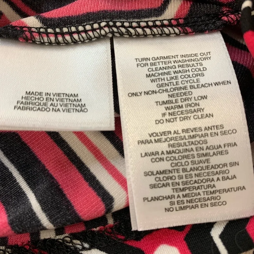 Anne Klein geometric print long sleeve blouse Size Small - Image 6