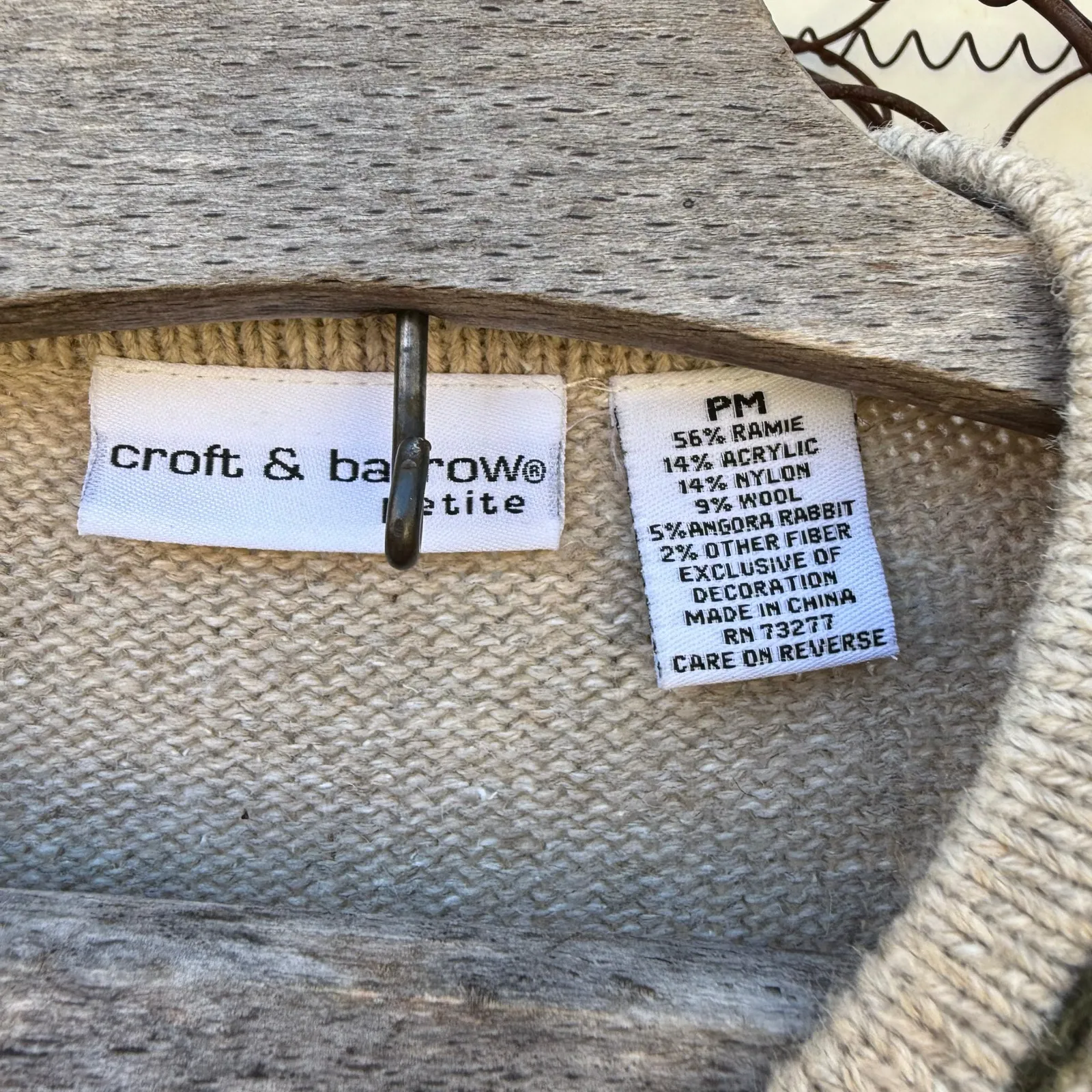 VTG Petite Rustic Cabincore Snowman Patchwork Christmas Cardigan Sweater MEDIUM Size undefined - Image 3