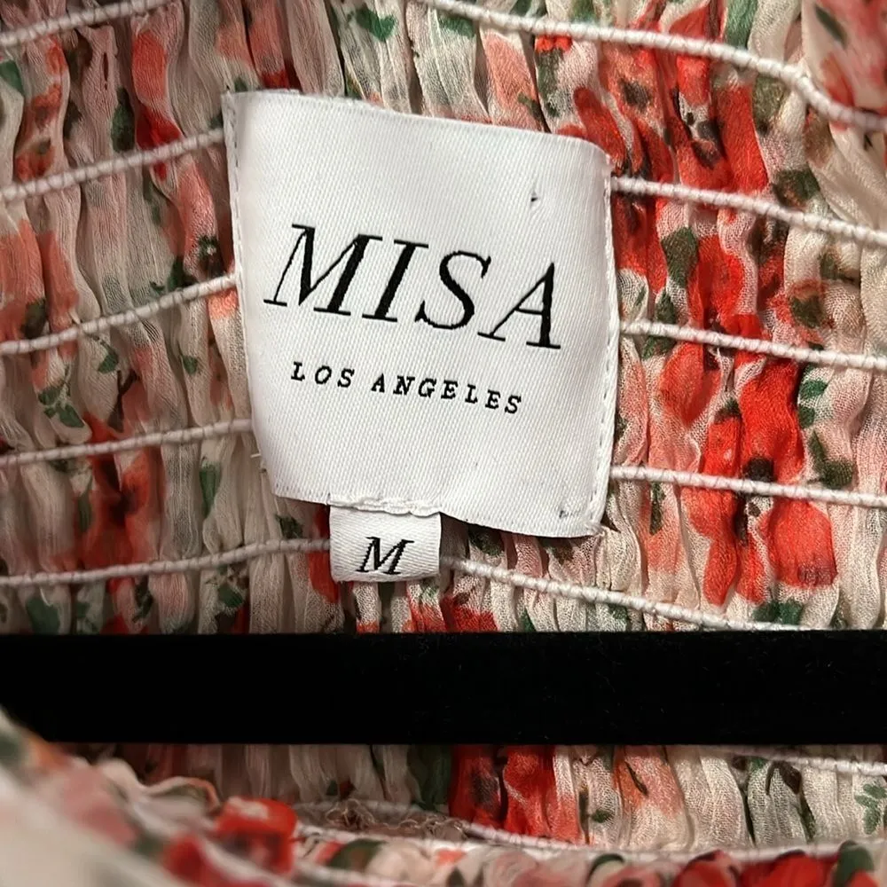 MISA Darla Poppy Print Off Shoulder Mini Dress, Size M - Image 7