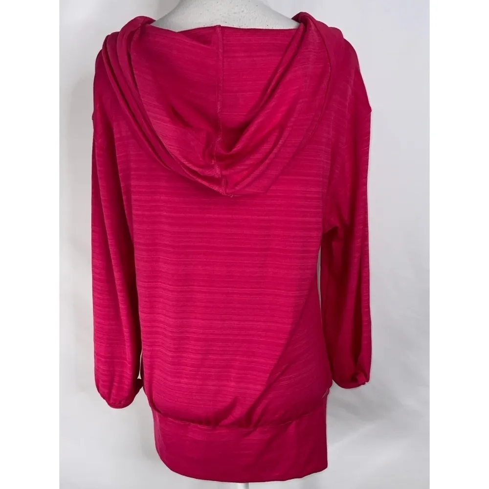 Adidas ClimaLite Dark Pink Cawl Neck Sporty Athletic Casual Wear Hoodie M - Image 8