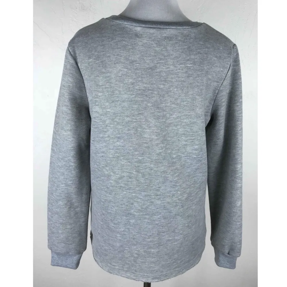 NWT Glamorous Plush Lace Up Side Sweatshirt - Image 2